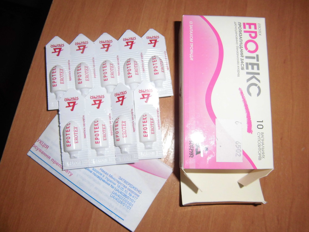 свечи Эротекс - контрацепция для женщины