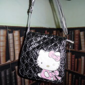 Черная сумочка для девочки Hello Kitty, с клапаном