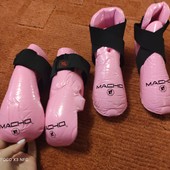 Защита для единоборств, розовая для девочки кисти и стопы Macho