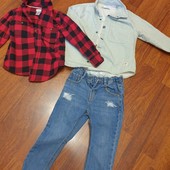 Джинсы Zara и рубашка Carter's для мальчика,в отличном состоянии,одно изделие на выбор