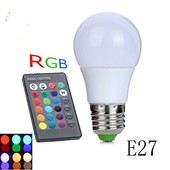 Светодиодный Лампа 7W E27 12 Цветов с пультом дистанционного управления!создай атмосферу праздника
