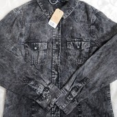 Esmara Германия Плотная джинсовая рубашка на кнопках 100% коттон Размеры