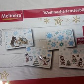 Melinera Германия Декоративные новогодние наклейки на окна и не только Фото на выбор