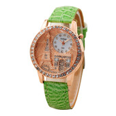 Женские часы "бриллиантовый замок" (цвет зеленый)