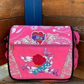 Подростковая портфель - сумка. цвета на выбор красный, розовый, фиолетовый.