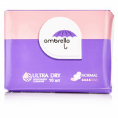 Прокладки гигиенические женские Ombrello Ultra Dry Normal 10 шт. в упаковке