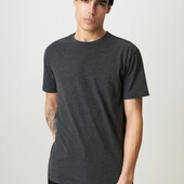 Базовая мужская футболка хлопок basic от sinsay т.серый меланж