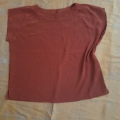 Коралловая шелковая блузка ПОГ 56 см