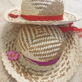 Соломенная шляпа для девочки, на окружность головы 50 см., диаметр шляпы 30 см., одна на выбор