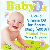 California Gold Nutrition, витамин D3 в каплях для детей, 400 ме
