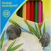 Олівці кольорові тригранні, 12 шт. Kite "Тварини"або " Міста". В лоті 1 на вибір