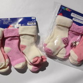 Lupilu. Махровые носки девочкам. 19 - 22 размер на 12 - 24 месяцев.