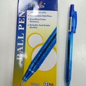 Упаковка ручек 12 штук 2092 шариковая на масляной основе 0,7мм синяя