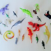 лот 20 шт! детские игрушки пластмассовые динозавры