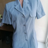 Винтаж: синий жакет\пиджак с карманами дорогой бренд caroll париж, франция