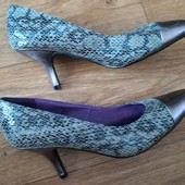 Кожаные туфли, модный змеиный принт, sole survivor, 37 размер
