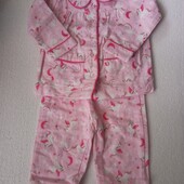 Фланелевый комплект,пижама Primark;6-9 мес.;