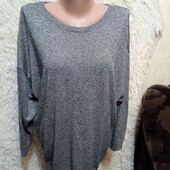 Лёгкий хлопковый меланжевый свитерок в груди 124 см.