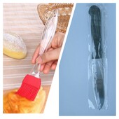 Одним лотом.силиконовая кисть+кухонный нож( нержавеющая сталь)