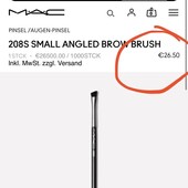 mac 208s small angled brow brush кисть для бровей от mac