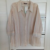 Брендовая новая красивая коттоновая блуза-рубашка р.24-28.