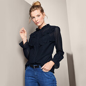 ♕ Спокуслива жіноча блуза з прошви від Tchibo, розмір 46-48 (42 евро)
