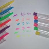 Неоновые гелевые ручки Color It 6шт. Очень яркие. С ягодным ароматом