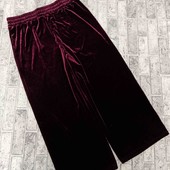 Велюровые брюки-кюлоты! р.16(48-50)!!