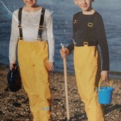 Качественные водонепроницаемые штаны на подтяжках Alive Германия, размер 146