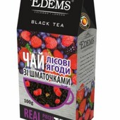 Чай чорний крупнолистовий зі шматочками лісових ягід ароматизований Wildberry Edems до/в 100г