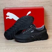 Шкіряні кросівки Puma чорні