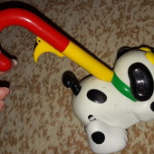 Немецкая каталка-игрушка Собака со звуковыми эффектами на ручке