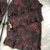 Крута юбка з валанами леопардовий принт