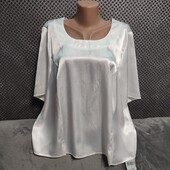 Атласная блузка на пышные формы, р.48(евро)