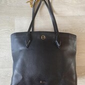 Брендовая черная сумка шоппер