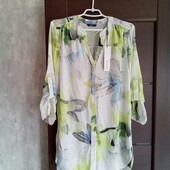 Брендовая новая красивая блуза с удлиненной спинкой р.14.
