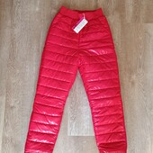 Зимові нові червоні штани на дівчинку 8-9 р. 134