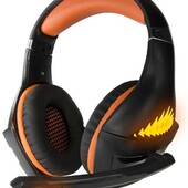 Навушники геймерські crown gaming orange