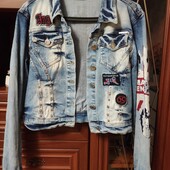 Джинсовий пиджак "Америка" варёнка XL