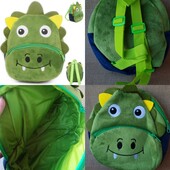 Дитячий рюкзак динозаврик динозавр на 2-4 роки зеленый дракон трицератопс