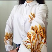 Женские рубашки 42-58р украинскими принтами