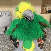 Великий 50см. зелений папуга-птах Ручна лялька від The ​​Puppet Company зі звуком