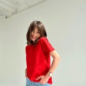 ⇑ Базова жіноча футболка з бавовни, червоний, розмір М