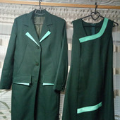 Комплект (длинный пиджак + платье), размер 46 ( смотрите замеры)