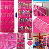 фіолетовий!! Дверний підвісний органайзер сумка для зберігання ляльок 24 кишені Lol Omg Барбі Barbie