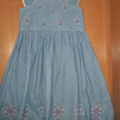 Платье-сарафан на 5-6лет, на рост 116 с вышивкой