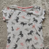 Якісна крута футболка на дівчинку Animals 134/140, 8-9