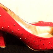 Червоні туфлі 40-41р. На широку ногу