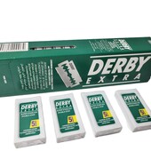 Двусторонние сменные лезвия для безопасной бритвы Derby Extra 100 штук ( Турция)