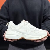 Чоловічі кросівки білого кольору эко кожа високої якості розміри 41-45, М029 Сх608-4